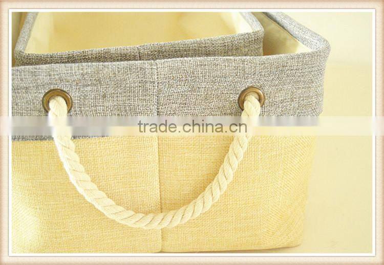 imitated linen storage basket/jute nonwoven laundry basket