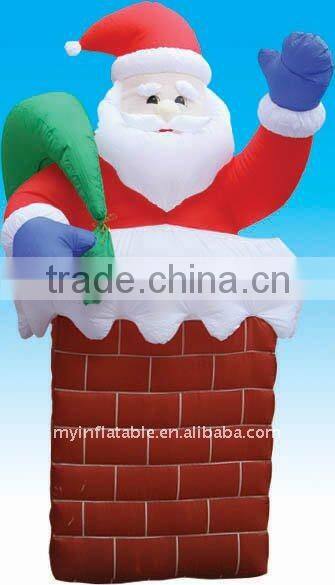 christmas santa in chimney