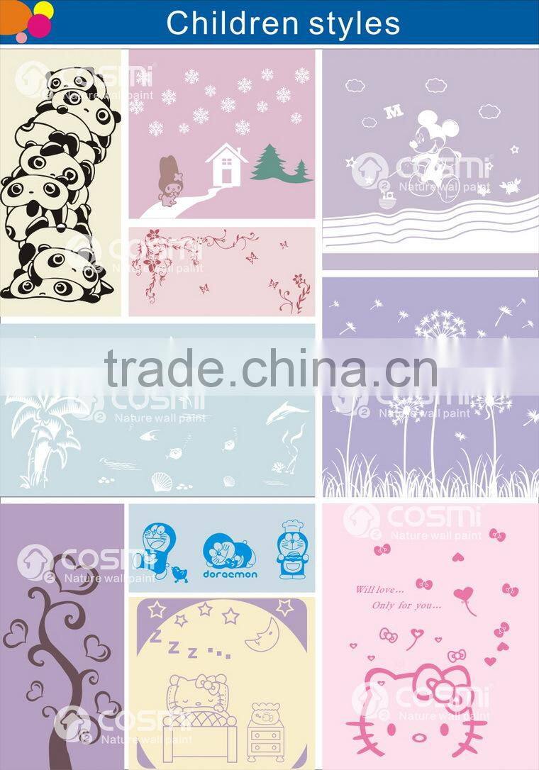 Diatomite wallpaper paint, wall art paint, wall patterns paint