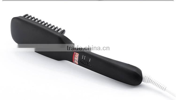 2 in1 Anion Straight Comb Auto LCD Brush Hair Straightener Iron Straightening Irons Negative Ions Hair Straight Brush