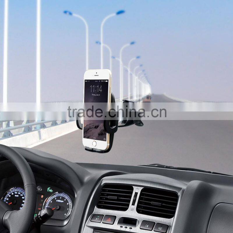360 rotation one-hand-operated car cell phone holder