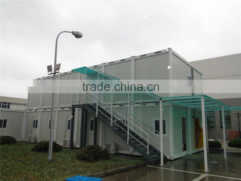 Movable foldable prefabricated container house two floors