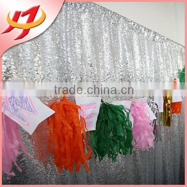 Sparkly Glamorous Silver Sequin Backdrop Background For Wedding/Birthday Evening Party Decoration