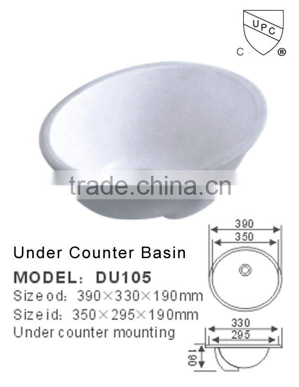 made in China bathroom sinks vanity upc sink DU105