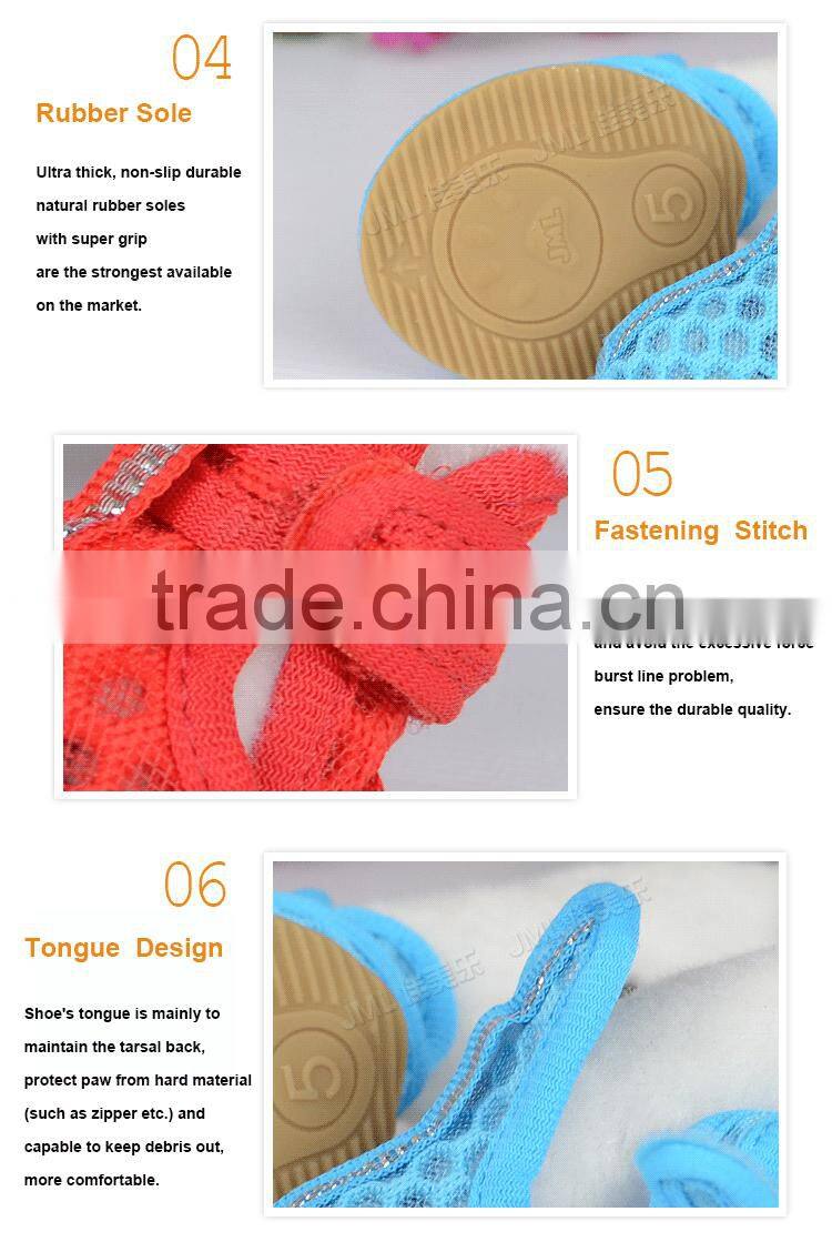 Pink Dog Boots Breathable Sandals Pet Puppy Anti-Slip Shoes