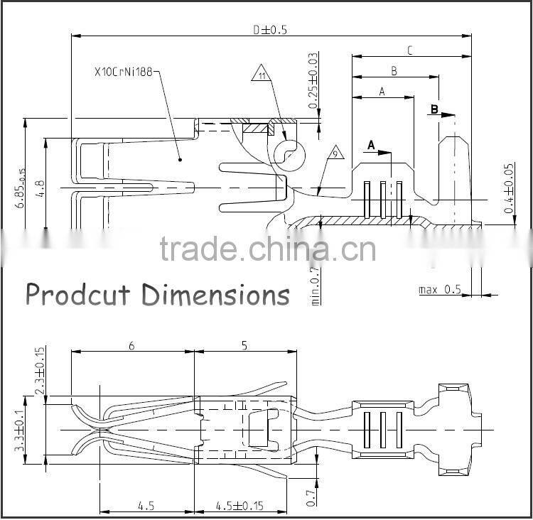 927775-1 3.5mm wiring progressive stamped terminal