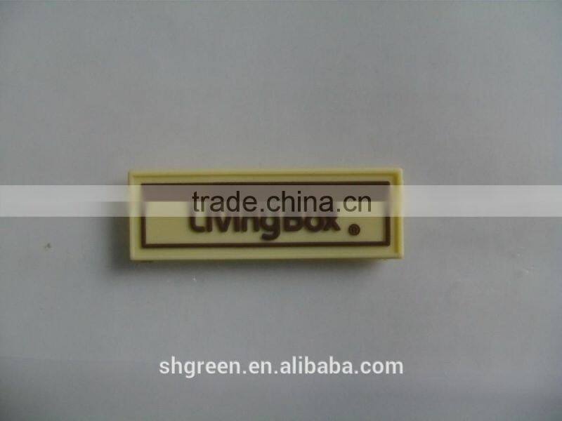Colorful brand name rubber label,die cut PVC rubber patch for bags