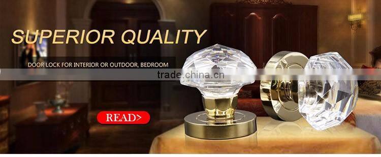 zinc alloy pink round glass pull knob door lock