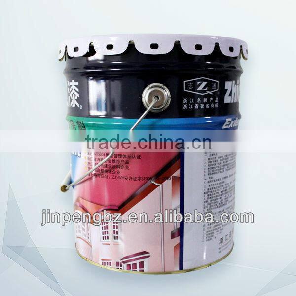 printed painting round metal can with lid