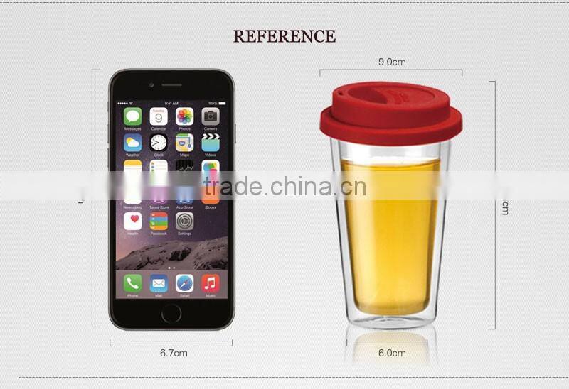 Thick high borosilicate double wall glass starbucks coffee cups N6100