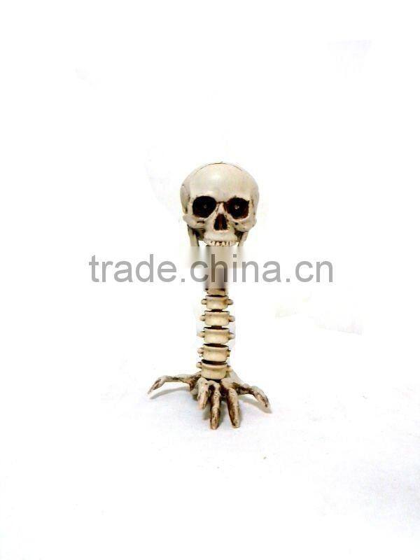 The scary halloween skull decoration with flash LED light