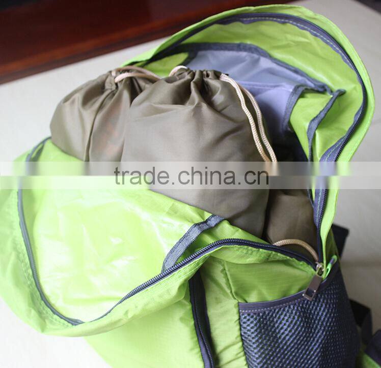 fashion outdoor waterproof fold nylon backpack storage bag for small quantity order