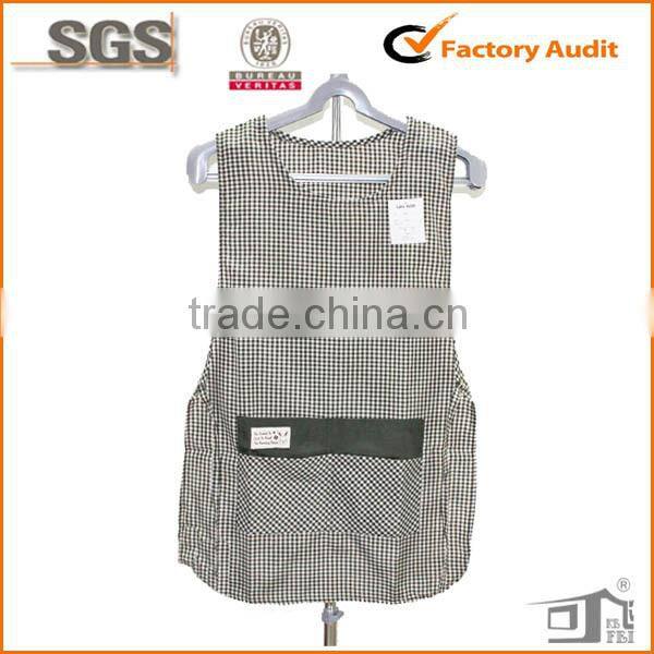 T/C black white stripe apron walmart vest apron with two pockets