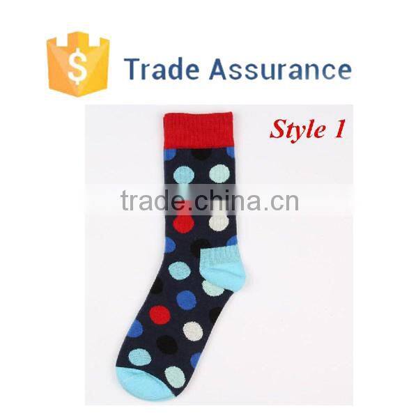 Custom Fashion High Quality Men's Dot Socks Men's Casual Cotton Socks Colorful Socks