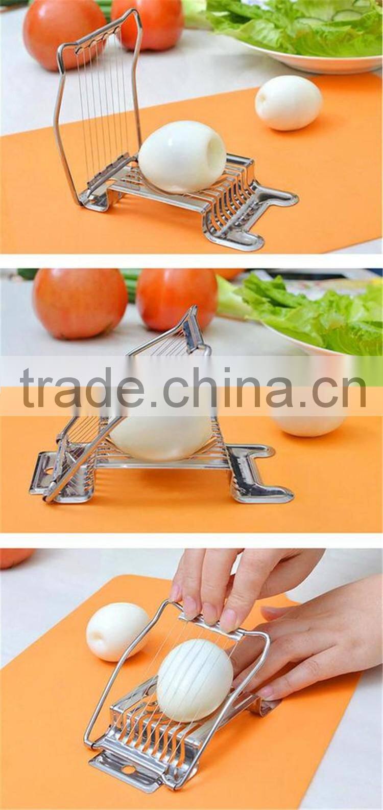 Kitchen Tool Promotional Portable Stainless Steel Egg Maker Cutter Egg Slicer