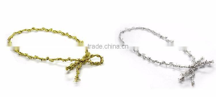 Single&double-strand elastic bowknot Custom ribbon elastic hair decoration