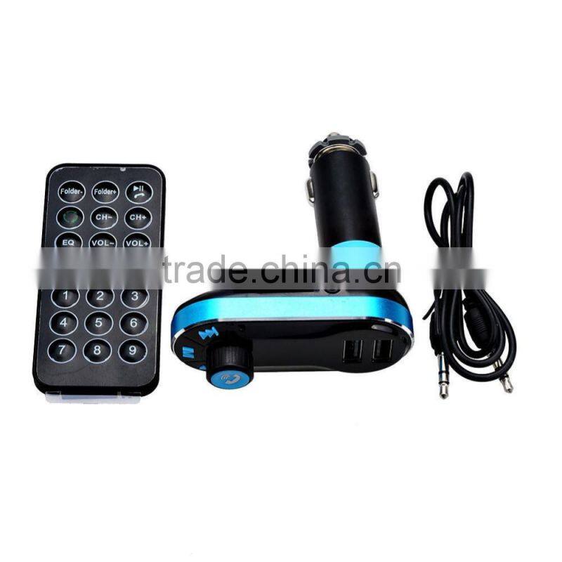 New design dual usb Wireless Bluetooth car FM Transmitter MP3 Player Car Kit Charger for iPhone6 Samsung