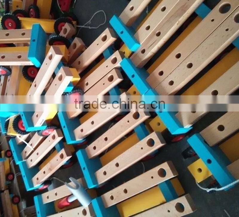 Customize kids disassembly wooden DIY toy car assembly