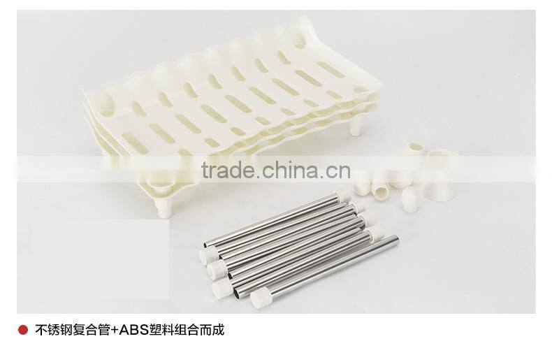 rectangel kitchen stainless steel draining storage rack 2 layers