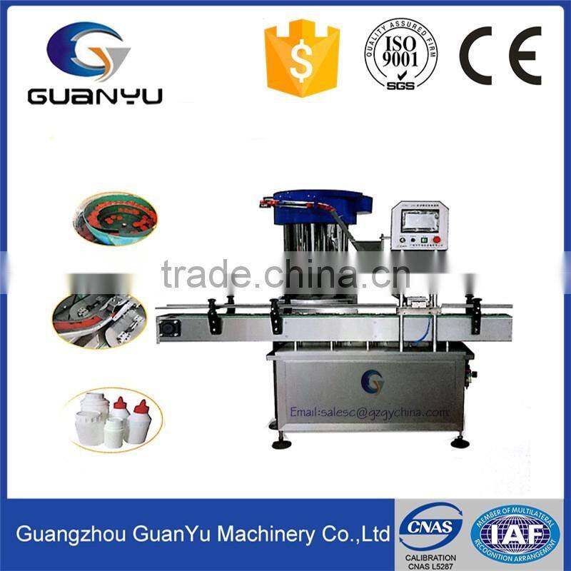 Fully pneumatic autoamtic grade plastic caps capping and screwing machine