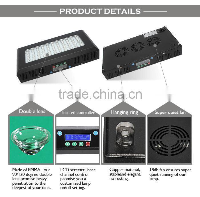 165w programmable led aquarium lighting for cora reef