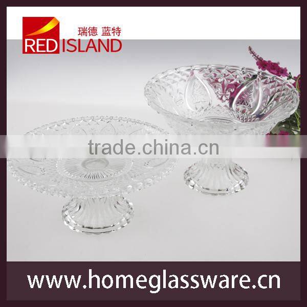 Footed Clear Glass Cake Stand Cake plate