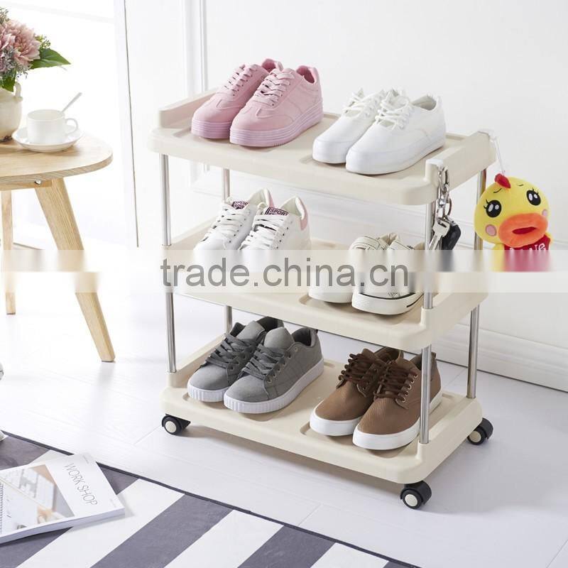 3 Tier Durable Impact and Rust-Resistant Plastic Shelves