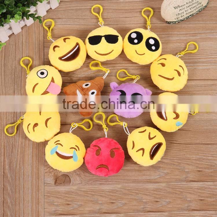 China Custom Plush Emoji Keychain For Sale
