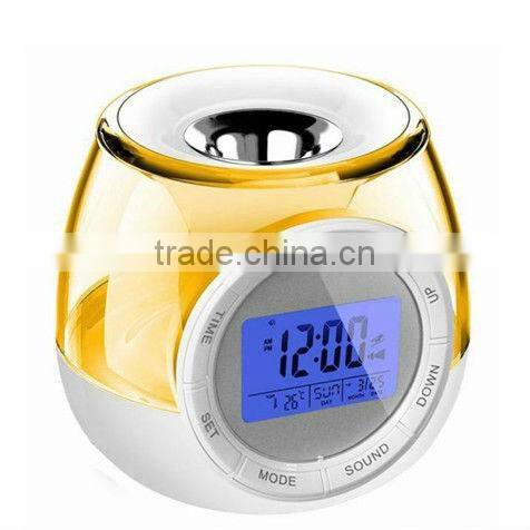 Promotional Desk Clock / Digital LCD alarm clock with aroma heater