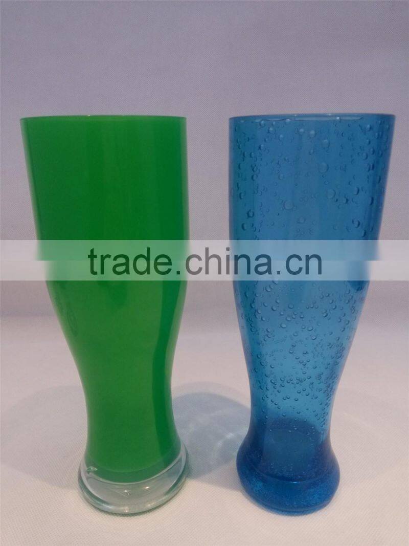 Clear Pilsner Beer Glasses, Acrylic beer glass, classical 500ml beer glasses