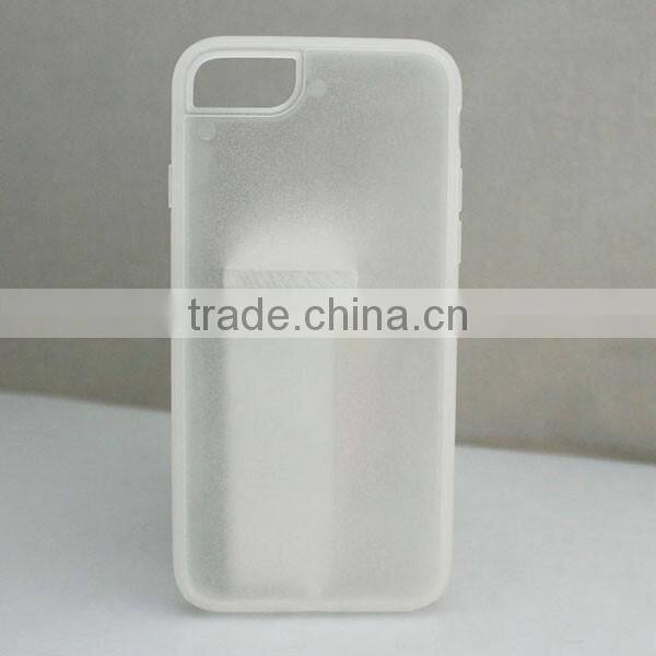 Hot sale TPU PC mobile phone case with groove on backside for iphone 7/7plus
