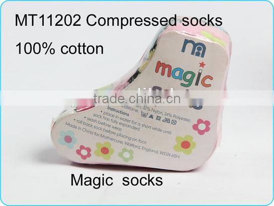 Cheap 100% compressed cotton face towels for customized gift