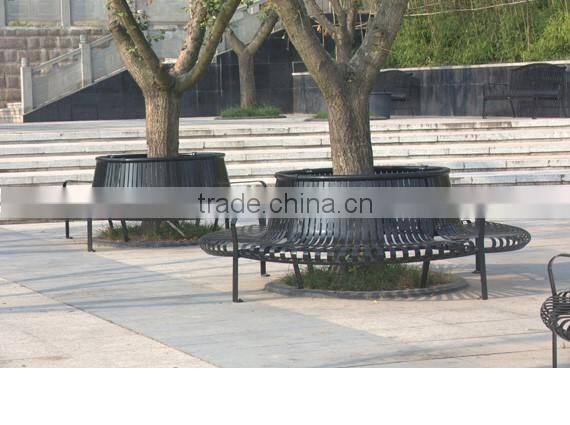 Arlau galvanized steel park round tree bench