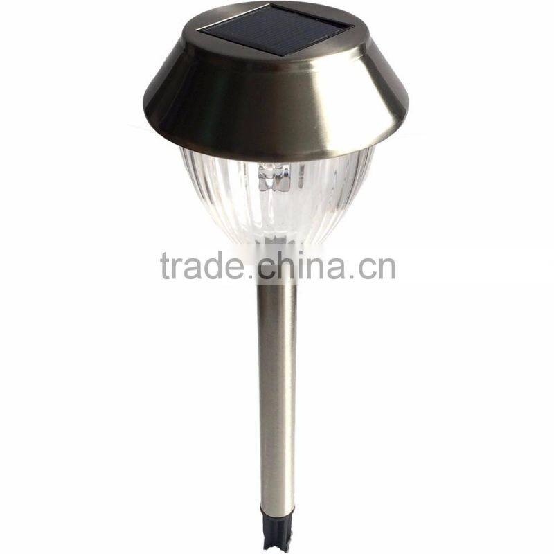 6pk Stainless Steel Solar Pathway Light LED Outdoor Garden Landscape Lawn Lamp