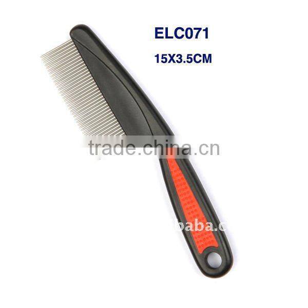 Dog & Cat Grooming Tools Plastic Handle Metal Hair Lice Comb