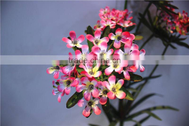 Home garden decoration 108cm hight yellow Single branch 6 heads small artificial wedding flowers ELTH03 0401