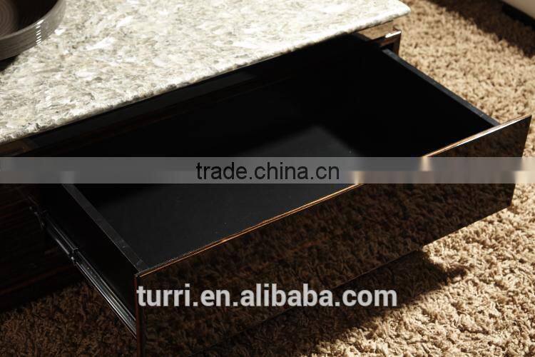 Contemporary furniture TV Stand Wooden and Travertine TV stand