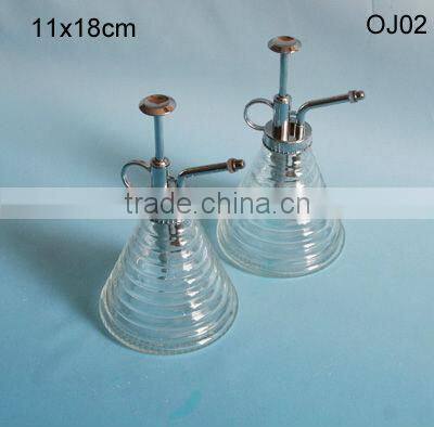 250ml clear glass dispenser with sprayer cap