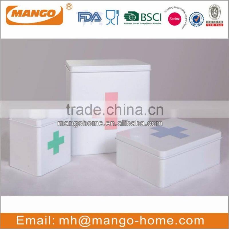 Hot Sale Powder Coating Metal First Aid Pharmacy Home Medicine Box