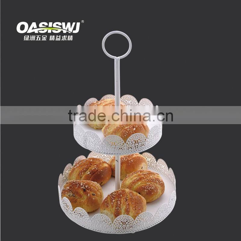 2 Tiers Round mental Birthday Cake Stand, Detachable mental Wedding Cake Display Riser, Customize mental cupcake stand