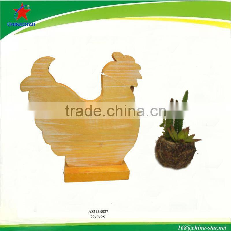 wooden easter cock decoration