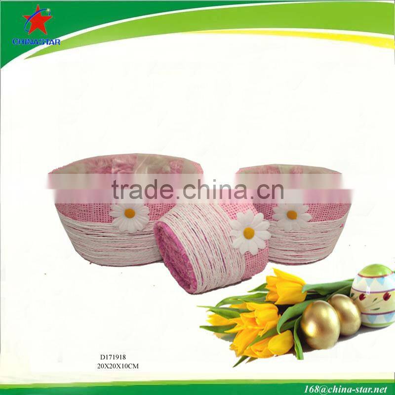 decorative jute basket for cosmetic
