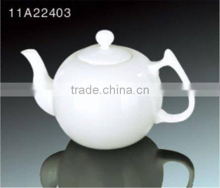 Fine bone china white ceramic coffee and tea pot