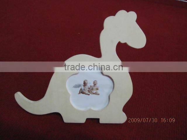 kids animal shape wooden picture wall frame