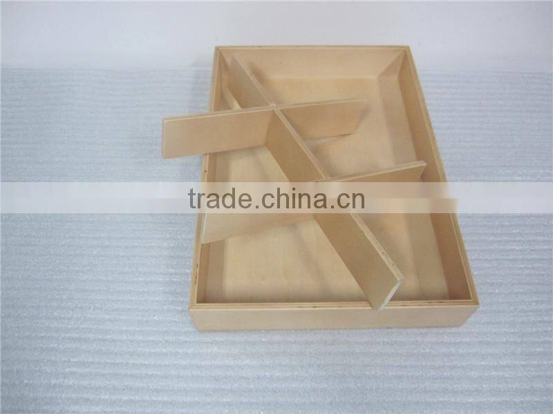 divided solid wood tea box handmade wooden box