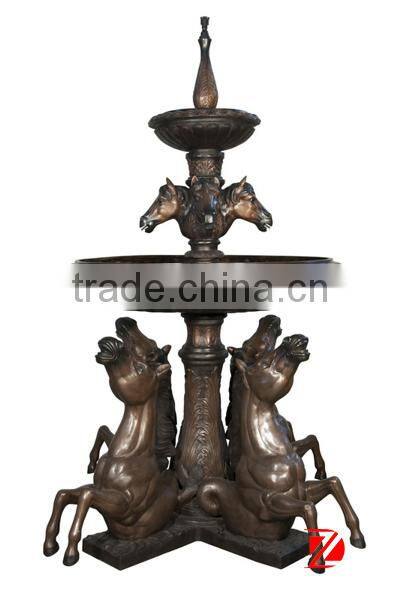 ourdoor casting bronze horse fountain