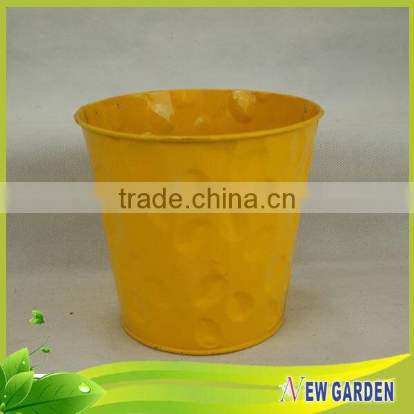 Direct Manufacturer handmade metal tin Garden small metal flower pot