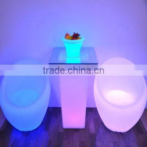 hot sale plastic comfortable lersure led light chair / colorfull portable glowing led chair