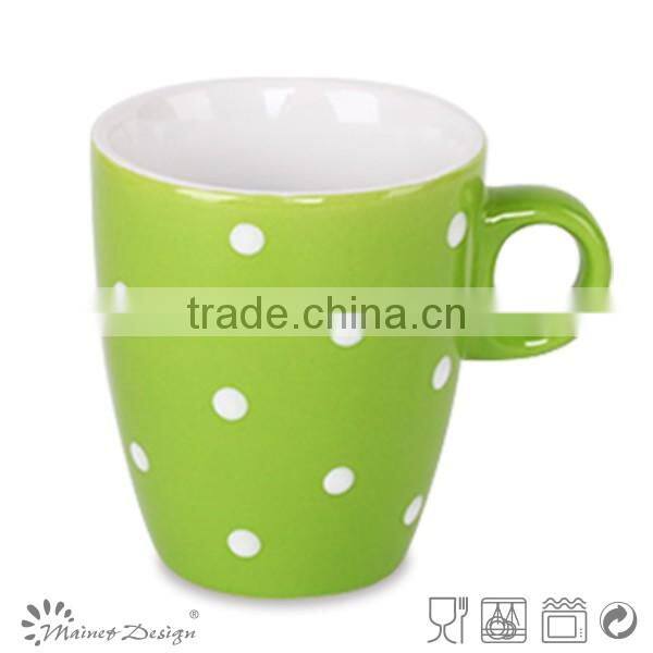 10oz stoneware two-tone dot design mug