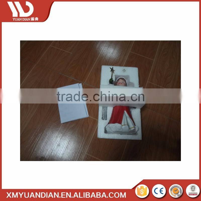 Christmas Ornament Santa Led Christmas Snow Lantern Light For Fence Decoration